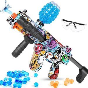 Electric Gel Blaster Gel Ball Blaster with 10000 Water Beads, Full Auto Splatter